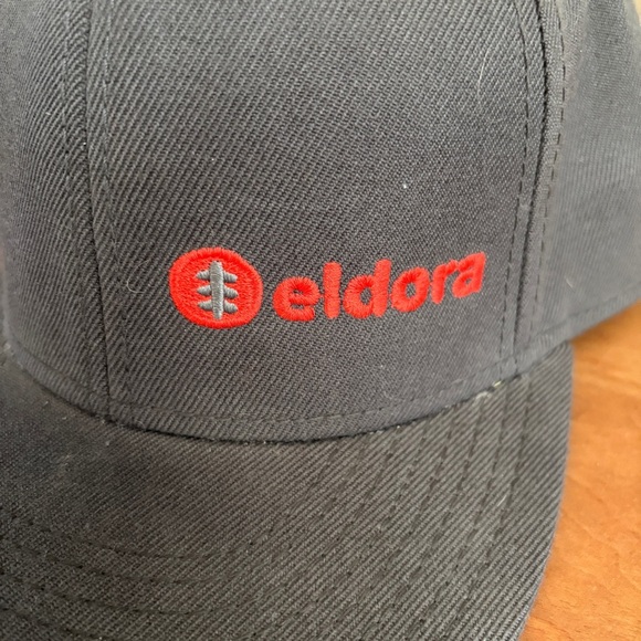 Eldora Logo Colorado Ski Resort Dark Gray & Red Adjustable Baseball Cap - Picture 3 of 13